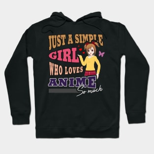 Simple Girl Who Loves Anime - Anime Girl Hoodie